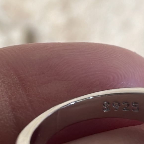 Wedding bridal anniversary sterling silver crown ring CZ  Rectangular Sp… - Picture 12 of 17